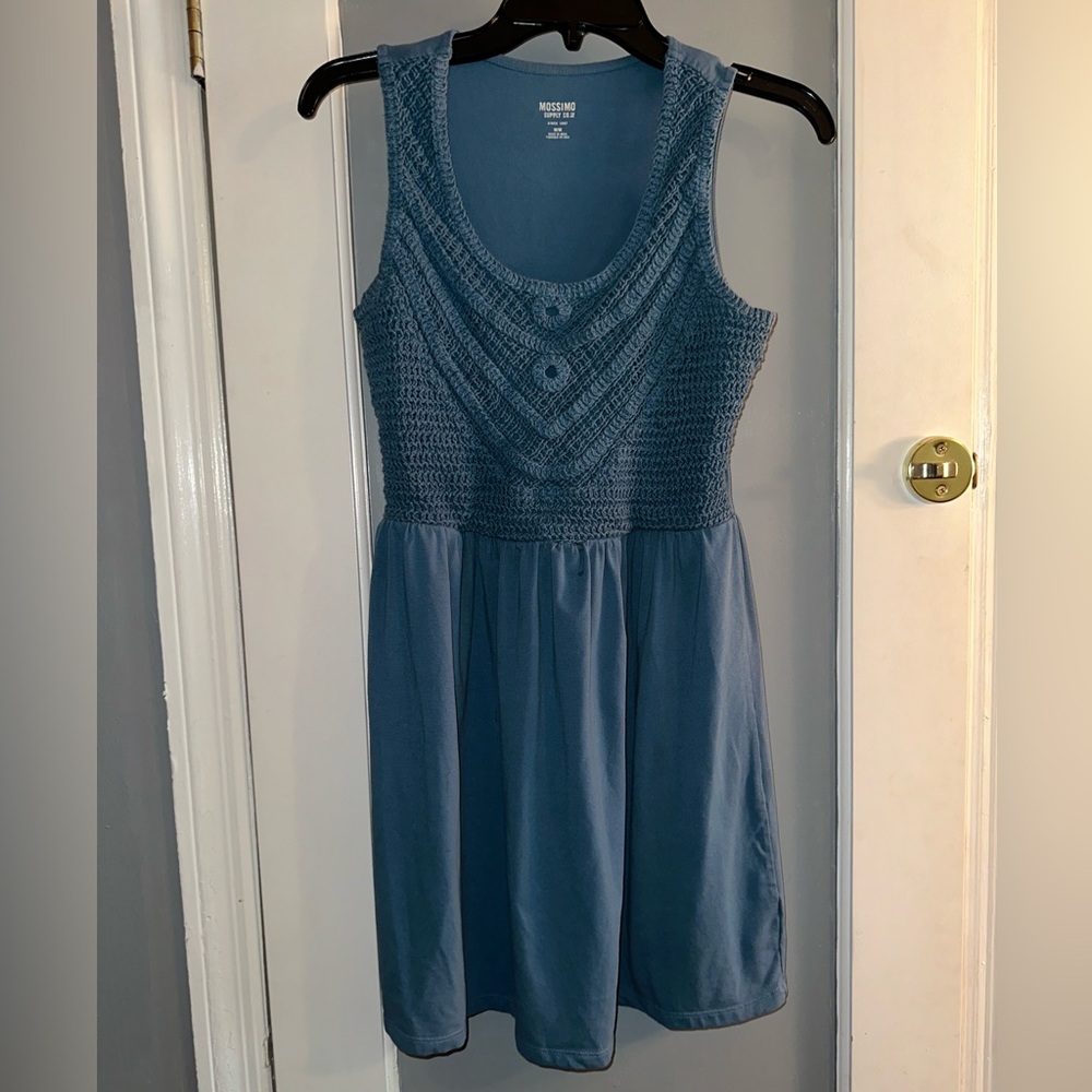 Blue Knit Dress